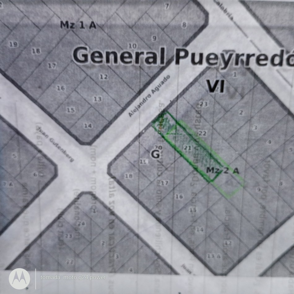 VENTA TERRENO DE 454M2 AGUADO ENTRE GUTEMBERG Y CALABRIA